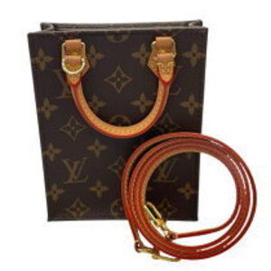 Louis Vuitton Sac Plat Brown Monogram Canvas Shoulder Bag